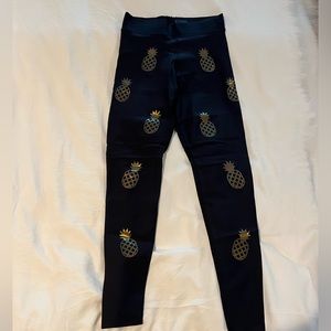 Ultracor Black and Gold Pineapple leggings